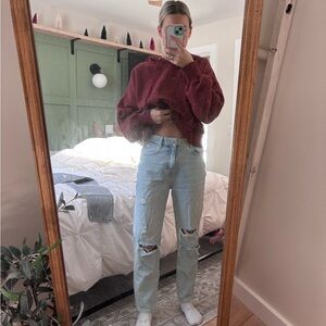 Light Blue Distressed Women Jeans